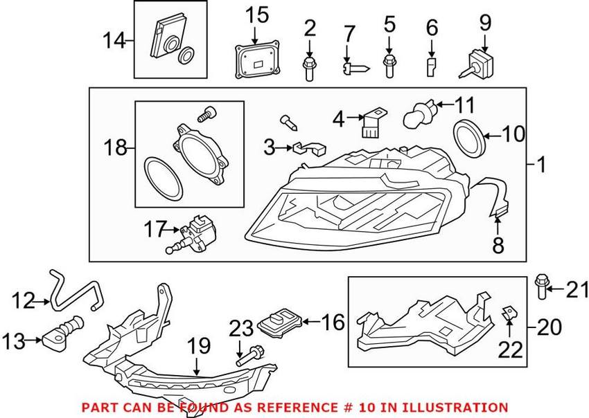 Audi Headlight Bulb Cap 8K0941159A